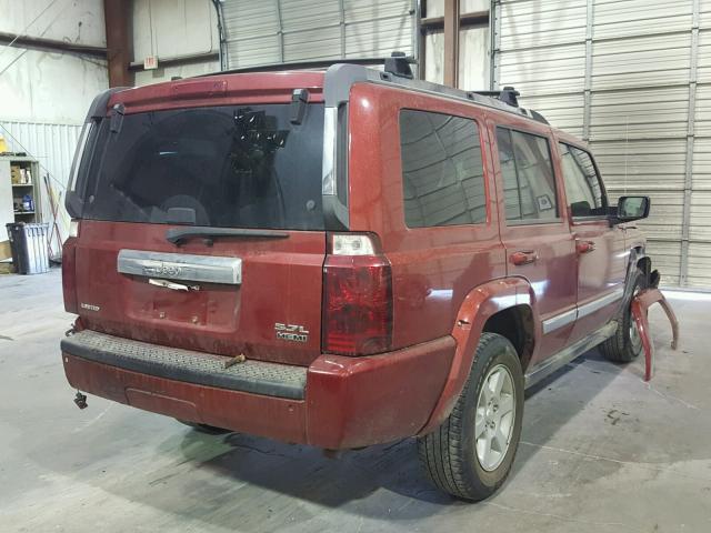 1J8HH58256C230941 - 2006 JEEP COMMANDER RED photo 4