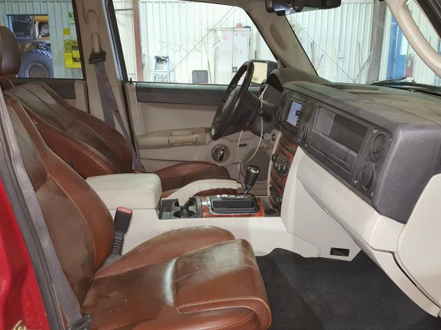 1J8HH58256C230941 - 2006 JEEP COMMANDER RED photo 5