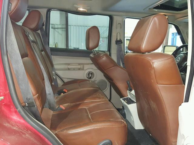 1J8HH58256C230941 - 2006 JEEP COMMANDER RED photo 6