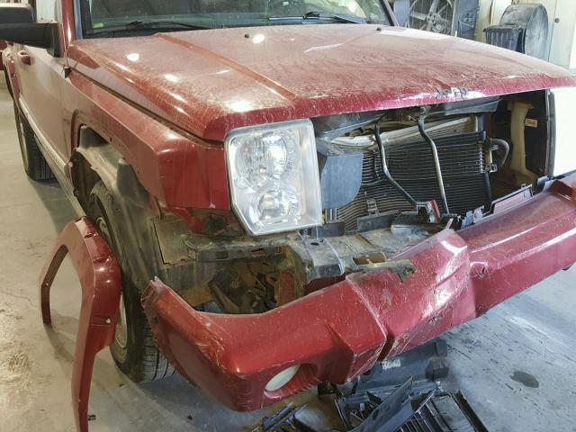 1J8HH58256C230941 - 2006 JEEP COMMANDER RED photo 9