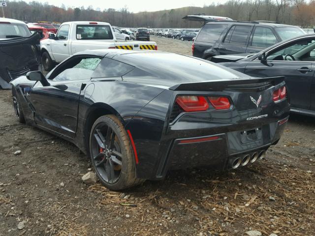 1G1YL2D74E5102854 - 2014 CHEVROLET CORVETTE S BLACK photo 3