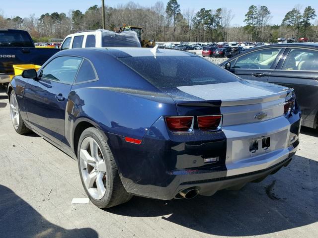 2G1FK1EJ0C9136367 - 2012 CHEVROLET CAMARO 2SS BLUE photo 3