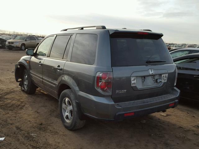 5FNYF28747B018429 - 2007 HONDA PILOT EXL GRAY photo 3