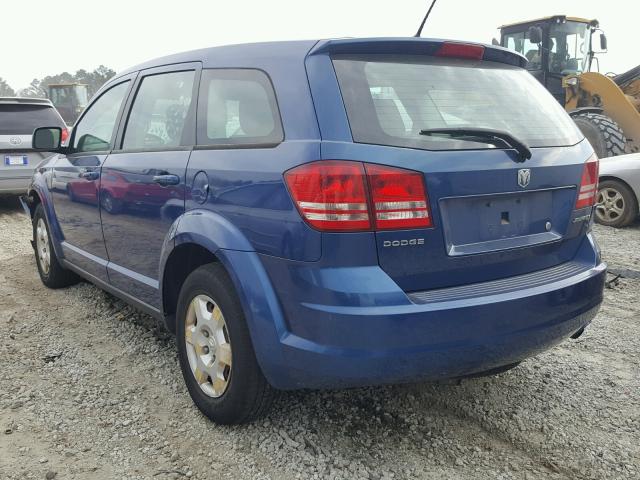 3D4GG47B29T529865 - 2009 DODGE JOURNEY SE BLUE photo 3