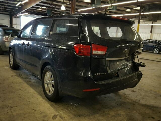 KNDMA5C13F6034939 - 2015 KIA SEDONA L BLACK photo 3