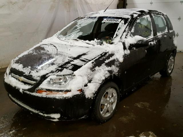 KL1TD66658B187078 - 2008 CHEVROLET AVEO BASE BLACK photo 2