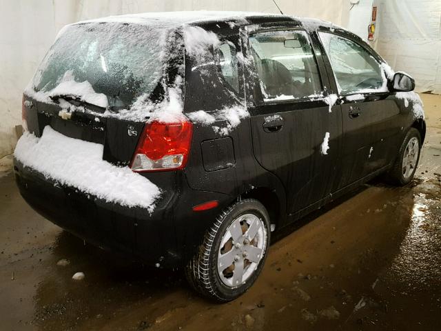 KL1TD66658B187078 - 2008 CHEVROLET AVEO BASE BLACK photo 4