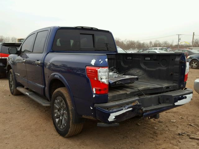 1N6AA1E57HN515276 - 2017 NISSAN TITAN SV BLUE photo 3