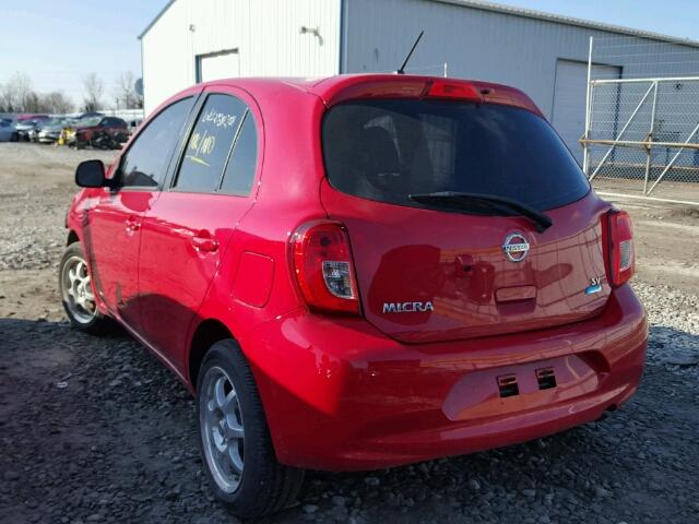 3N1CK3CPXFL219550 - 2015 NISSAN MICRA RED photo 3