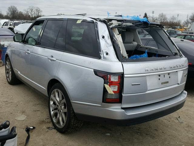 SALGS2TF0EA195399 - 2014 LAND ROVER RANGE ROVE SILVER photo 3