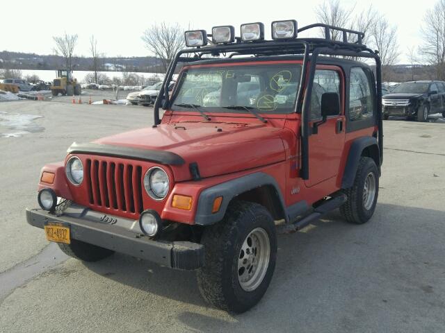 1J4FY19S2VP507634 - 1997 JEEP WRANGLER / RED photo 2