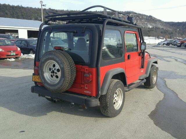 1J4FY19S2VP507634 - 1997 JEEP WRANGLER / RED photo 4