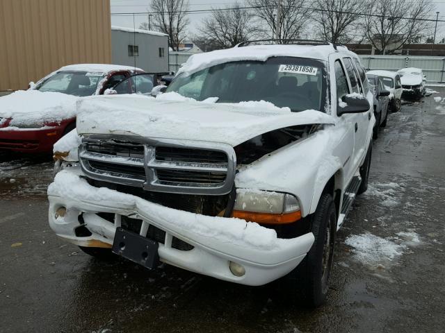 1B4HS28N81F556884 - 2001 DODGE DURANGO WHITE photo 2