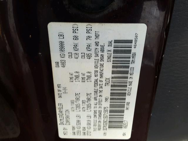 3D7KS28C15G715875 - 2005 DODGE RAM 2500 S BURGUNDY photo 10