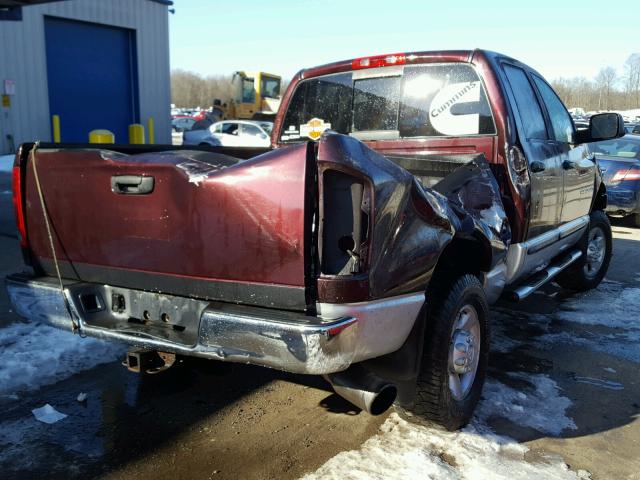 3D7KS28C15G715875 - 2005 DODGE RAM 2500 S BURGUNDY photo 4