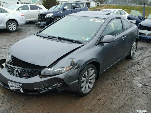 2HGFG21529H700558 - 2009 HONDA CIVIC SI GRAY photo 2