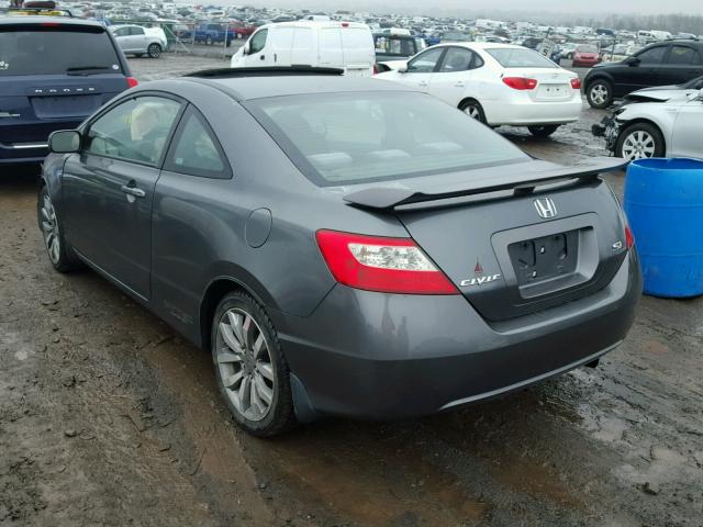 2HGFG21529H700558 - 2009 HONDA CIVIC SI GRAY photo 3