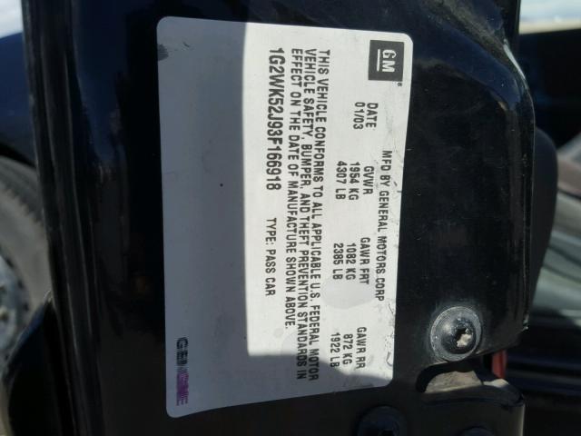 1G2WK52J93F166918 - 2003 PONTIAC GRAND PRIX Qara foto 10