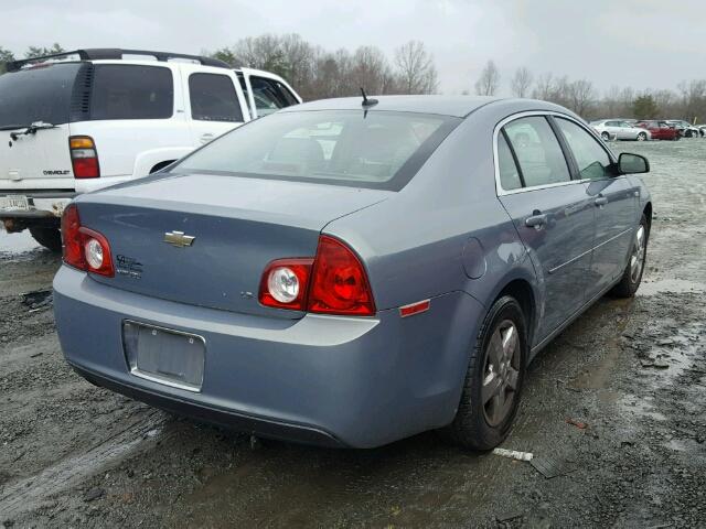 1G1ZG57B28F170403 - 2008 CHEVROLET MALIBU LS BLUE photo 4