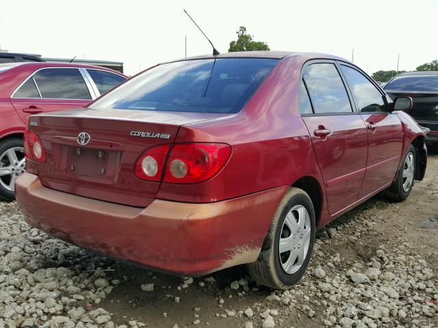 1NXBR32E47Z890364 - 2007 TOYOTA COROLLA S BURGUNDY photo 4