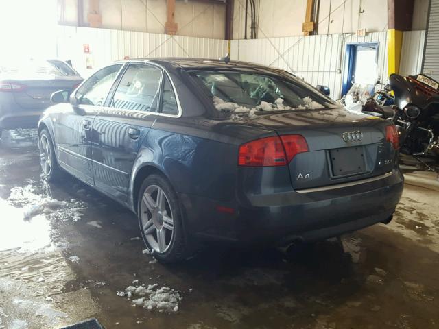 WAUDF78E67A000692 - 2007 AUDI A4 S-LINE GRAY photo 3