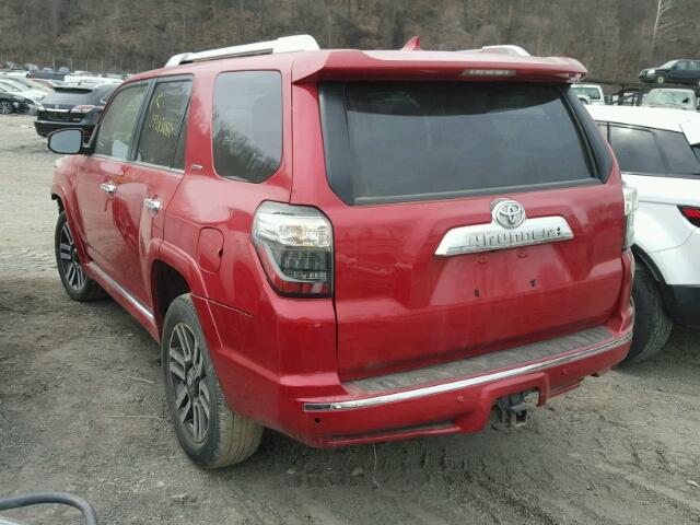 JTEBU5JR9F5252909 - 2015 TOYOTA 4RUNNER SR RED photo 3