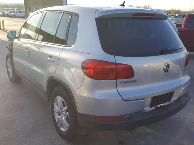 WVGAV7AX8CW568164 - 2012 VOLKSWAGEN TIGUAN S SILVER photo 3