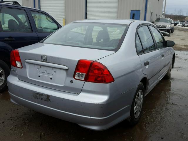 2HGES16424H622893 - 2004 HONDA CIVIC DX SILVER photo 4