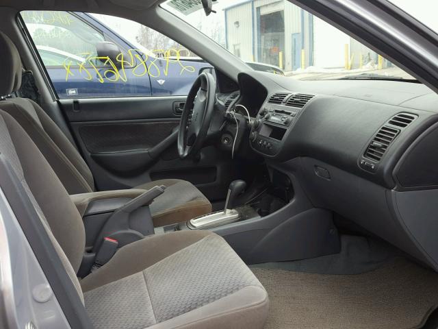 2HGES16424H622893 - 2004 HONDA CIVIC DX SILVER photo 5