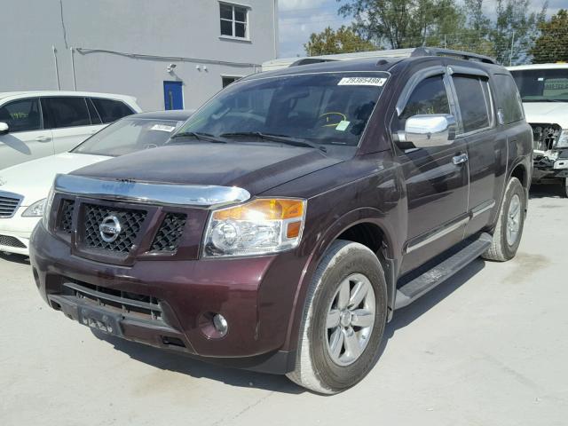 5N1BA0ND0FN601238 - 2015 NISSAN ARMADA SV MAROON photo 2