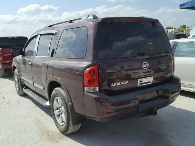 5N1BA0ND0FN601238 - 2015 NISSAN ARMADA SV MAROON photo 3