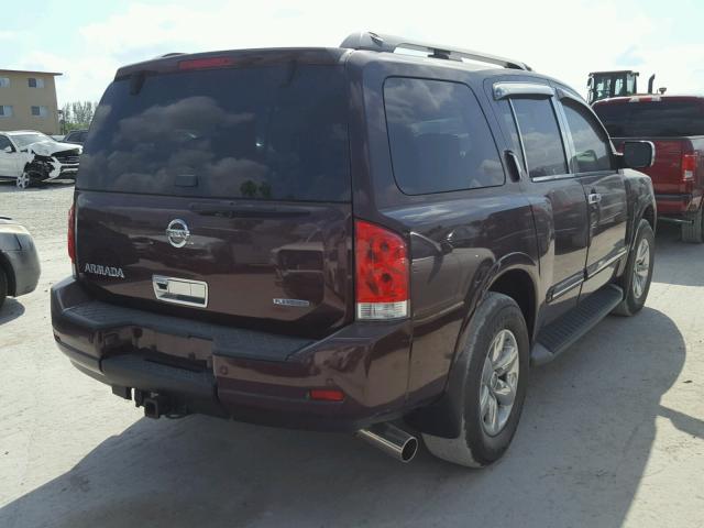 5N1BA0ND0FN601238 - 2015 NISSAN ARMADA SV MAROON photo 4