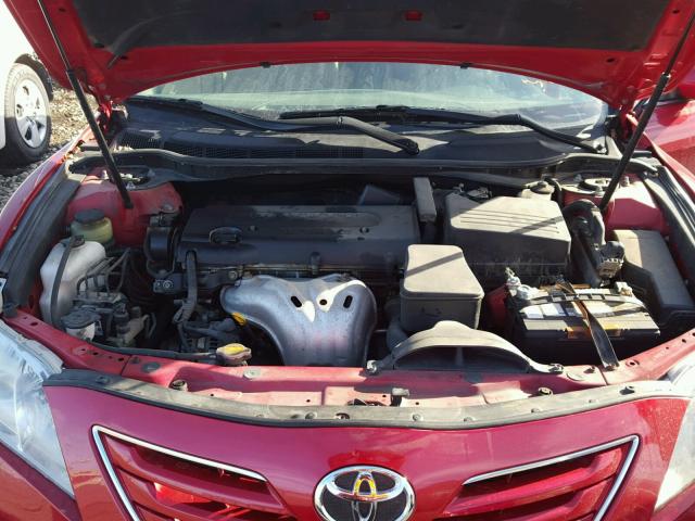 4T1BE46K37U072626 - 2007 TOYOTA CAMRY NEW RED photo 7