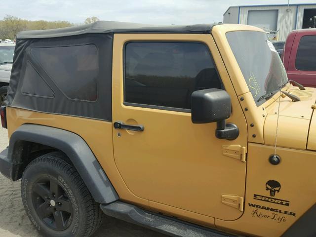 1C4AJWAG7DL615388 - 2013 JEEP WRANGLER S YELLOW photo 10