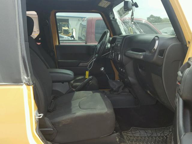 1C4AJWAG7DL615388 - 2013 JEEP WRANGLER S YELLOW photo 5