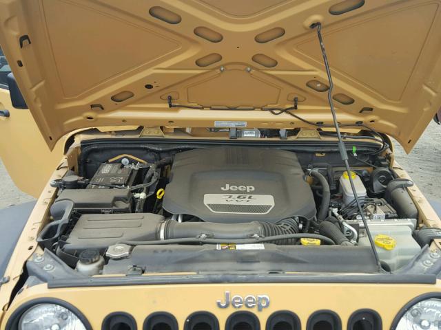 1C4AJWAG7DL615388 - 2013 JEEP WRANGLER S YELLOW photo 7