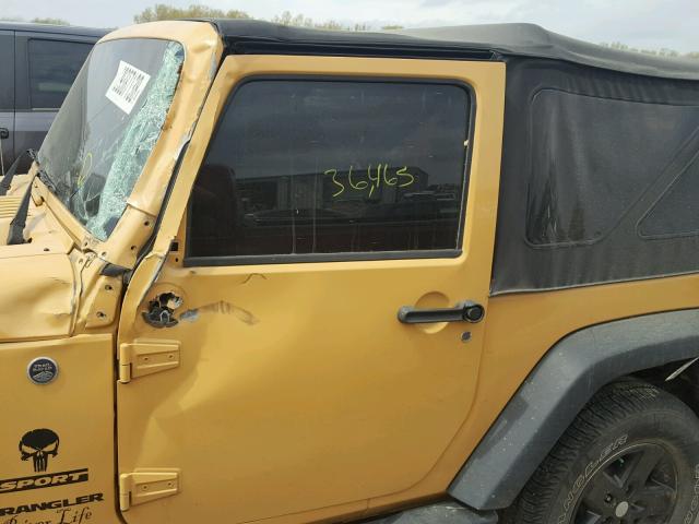 1C4AJWAG7DL615388 - 2013 JEEP WRANGLER S YELLOW photo 9