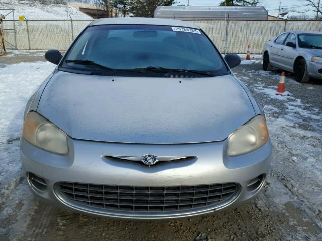 1C3EL46X81N656626 - 2001 CHRYSLER SEBRING LX SILVER photo 9