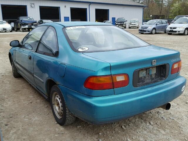 2HGEJ2226RH551072 - 1994 HONDA CIVIC DX TEAL photo 3