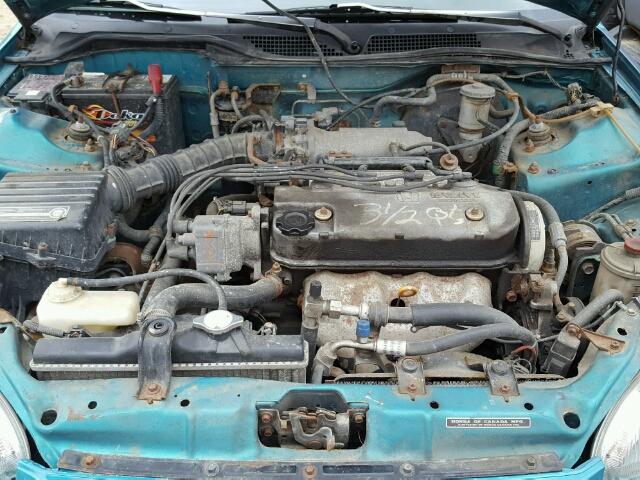 2HGEJ2226RH551072 - 1994 HONDA CIVIC DX TEAL photo 7