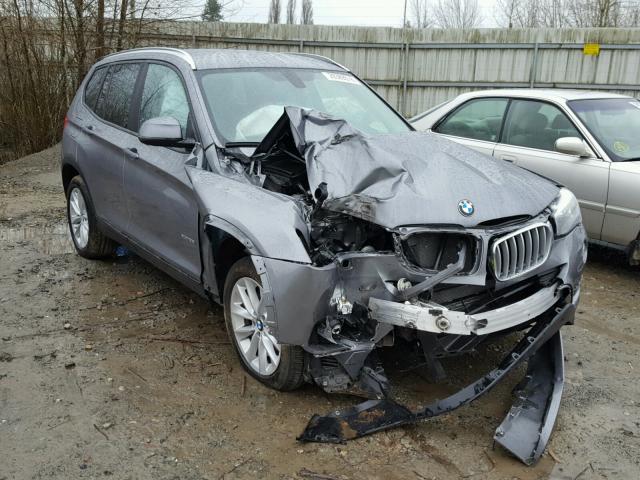 5UXWX9C51H0T13926 - 2017 BMW X3 XDRIVE2 GRAY photo 1