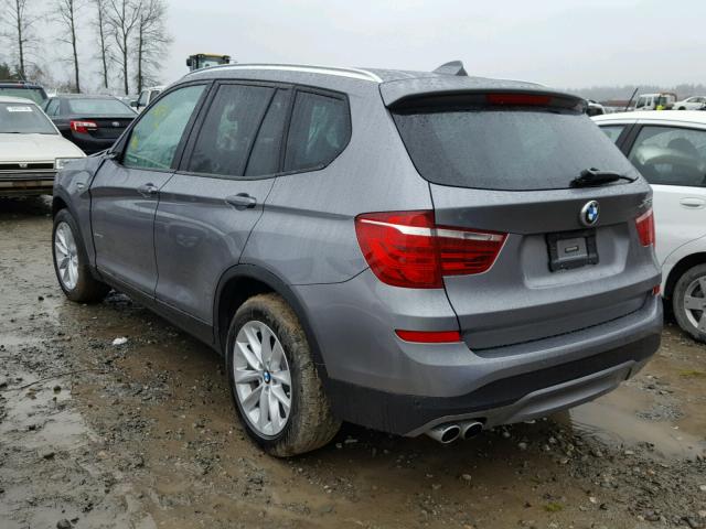 5UXWX9C51H0T13926 - 2017 BMW X3 XDRIVE2 GRAY photo 3