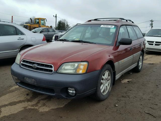 4S3BH665027621532 - 2002 SUBARU LEGACY OUT BURGUNDY photo 2