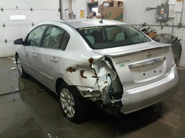 3N1AB6AP4CL715743 - 2012 NISSAN SENTRA 2.0 SILVER photo 3