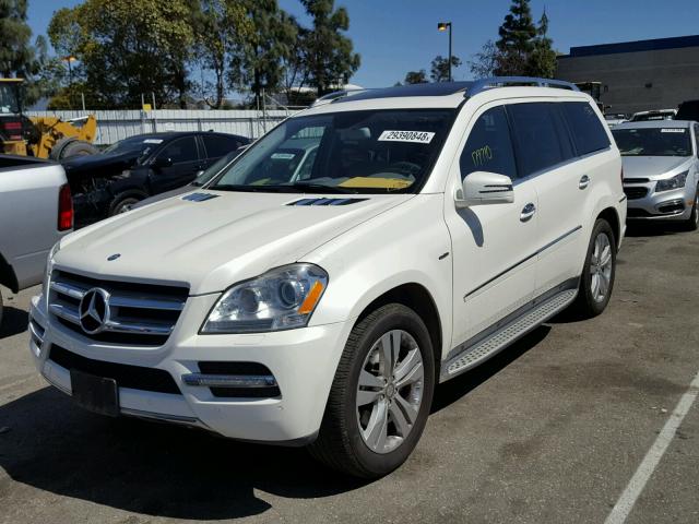 4JGBF2FE0CA786852 - 2012 MERCEDES-BENZ GL 350 BLU WHITE photo 2