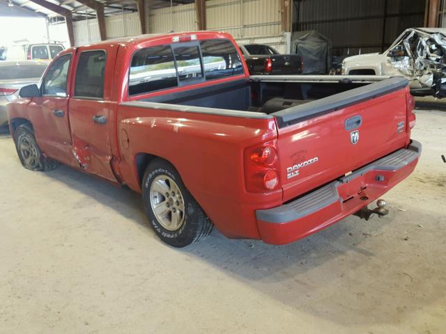 1D7HE48N38S506004 - 2008 DODGE DAKOTA QUA RED photo 3