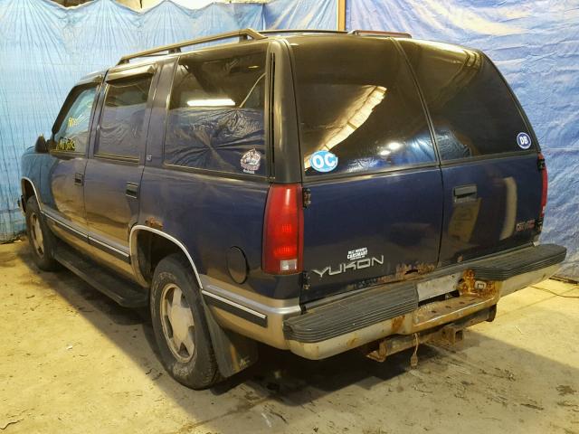 1GKEK13R2XJ753778 - 1999 GMC YUKON BLUE photo 3