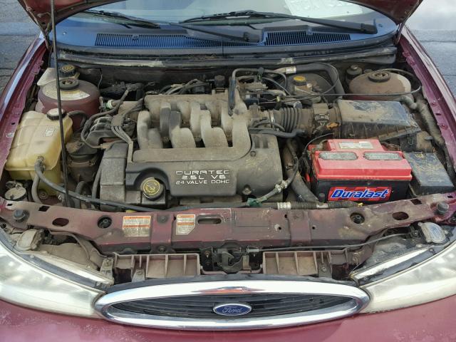 1FAFP66L3WK308194 - 1998 FORD CONTOUR LX BURGUNDY photo 7