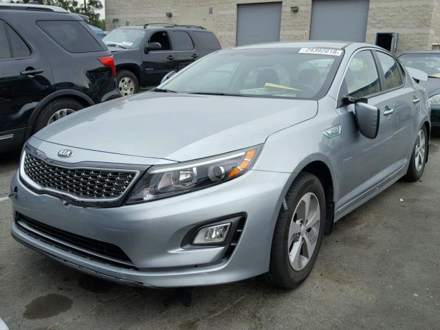 KNAGM4AD2G5094873 - 2016 KIA OPTIMA HYB GRAY photo 2