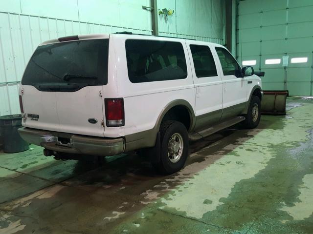 1FMNU43S3YEA53056 - 2000 FORD EXCURSION WHITE photo 4